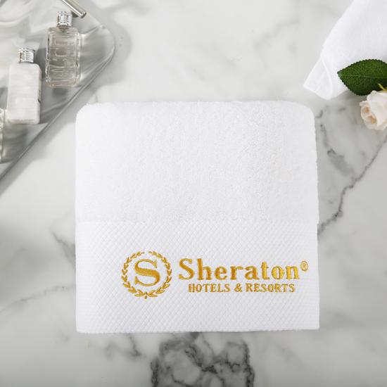 Luxuriously Absorbent Towels White With Elegent Border